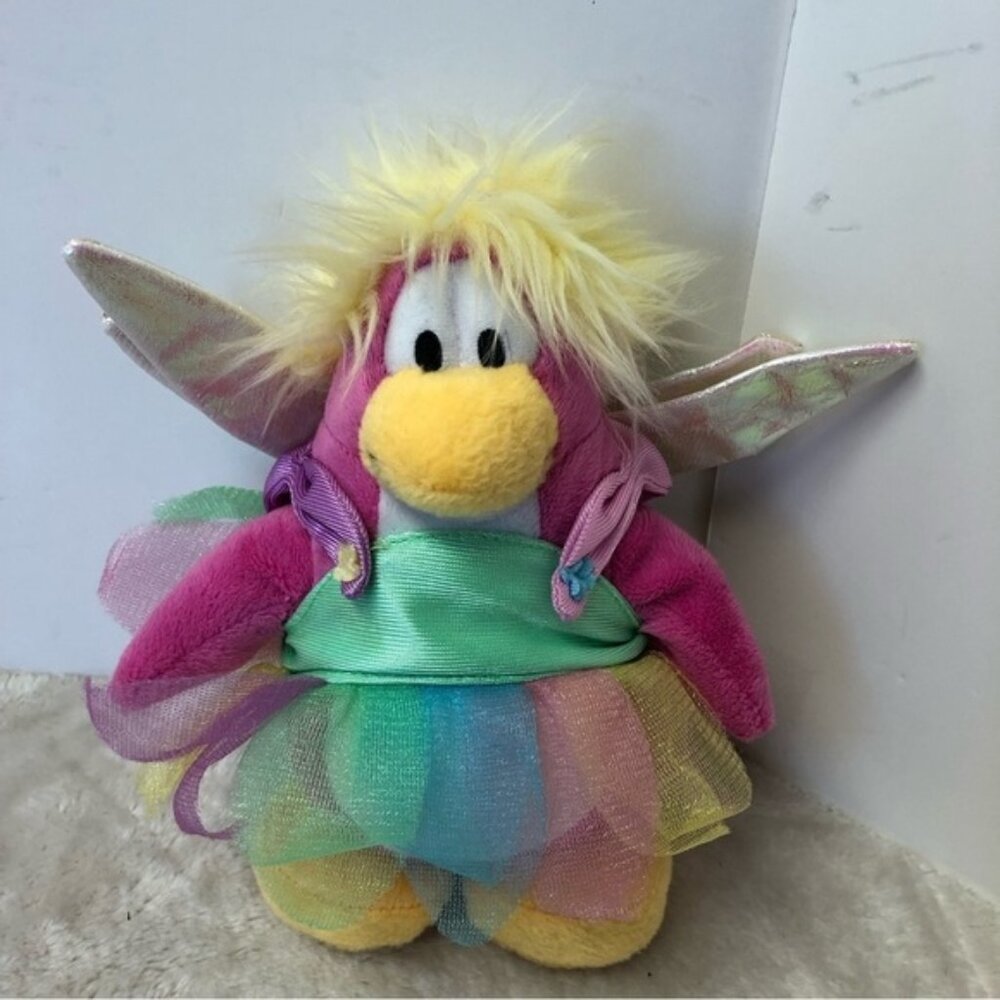 Club Penguin Rainbow Faery Plush Stuffed Animal 7"